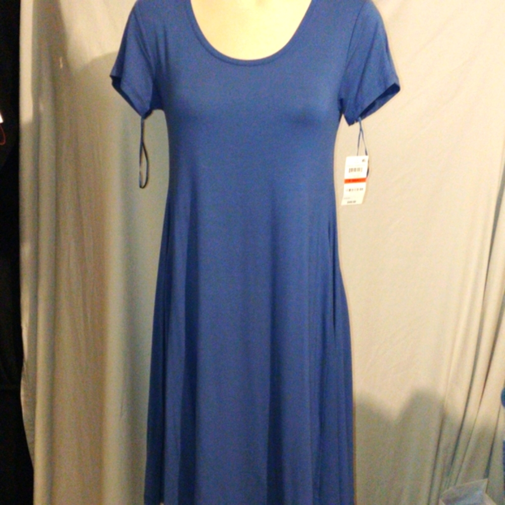 Slate blue knit dress, NEW